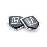 2PCS Honda Metal Car Rear Sticker Shield Trunk Emblem Badge Decal
