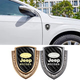 Jeep Metal Carbon Fiber Shield Car Rear Sticker Auto Window Emblem Badge Decal