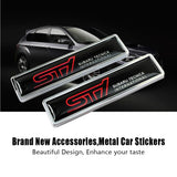 2pcs/set Subaru STI Logo Metal Car Side Sticker Auto Emblem Badge