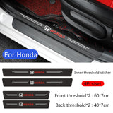 Honda Carbon Fiber Car Door Threshold Scratch Proof Sticker Decal