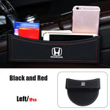 Leather Car Seat Gap Storage Box Organizer Case for Logo Odyssey City 10th Accord Jazz Pilot Civic Crosstour Accessories