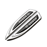2pcs Dodge Metal Car Side Fender Emblem Sticker Decal