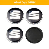 4pcs/set 56mm 60mm 63mm SEAT ABS Car Wheel Hub Center Caps Covers