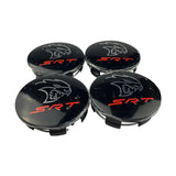 4PCS 63mm Dodge SRT Hellcat Logo ABS Car Wheel Hub Center Covers Caps