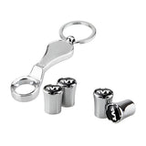 4pcs/set Ford Mustang Shelby ST SVT Logo Car Air Valve Stem Caps Auto Tyre Valve Covers with Wrench