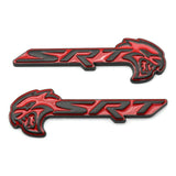 2pcs Dodge SRT Metal Car Body Side Sticker Auto Emblem Badge Decal