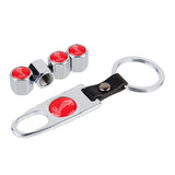 4pcs/set Ford Shelby Car Air Valve Stem Cap Auto Tyre Valve Covers with Keychain