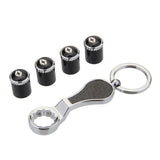 4pcs/set Renault Logo Carbon Fiber Car Air Valve Stem Caps Auto Tyre Valve Covers with Wrench