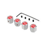 4pcs/set Fiat Anti-Theft Car Air Valve Stem Cap Auto Tyre Valve Covers