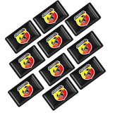 10pcs Abarth Epoxy Car Armrest Button Sticker