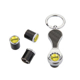 4pcs/set Jeep Logo Carbon Fiber Car Air Valve Stem Caps Auto Tyre Valve Covers with Wrench
