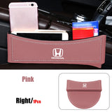 Leather Car Seat Gap Storage Box Organizer Case for Logo Odyssey City 10th Accord Jazz Pilot Civic Crosstour Accessories