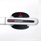 Mitsubishi Carbon Fiber Car Door Bowl Handle Anti-collision Protective Stickers Scratches Film