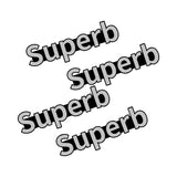 4pcs/set Skoda Fabia Superb Metal Car Stereo Sticker Auto Audio Emblem Decal
