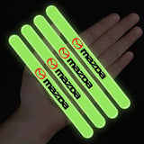 4pcs Mazda Luminous Car Door Bumper Strip Anti-collision Protection Sticker