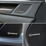 4pcs/set Nissan Qashqai JUKE Metal Car Stereo Sticker Auto Audio Emblem Decal