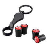 4pcs/set Dodge Logo Car Air Valve Stem Caps Auto Tyre Valve Covers with Wrench