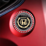 Honda Carbon Fiber Car Engine One-click Start Stop Button Cover Sticker