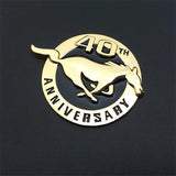 8x7cm Ford 40th Anniversary Mustang Metal Car Side Fender Sticker Rear Emblem Badge Decal