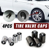 4pcs/set Tesla Logo Car Air Valve Stem Caps Auto Tyre Valve Covers