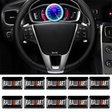 10pcs Mitsubishi Ralliart Epoxy Car Armrest Button Sticker