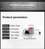 4pcs/set Hyundai Genesis Anti-Theft Car Air Valve Stem Cap Auto Tyre Valve Covers