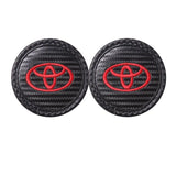 2pcs/set Toyota Allion Axio Premio Carbon Fiber Car Water Coaster Non-slip Mat