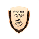 Hyundai Metal Shield Car Rear Sticker Auto Window Emblem Badge Decal