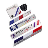 Peugeot Aluminum Alloy Car Body Sticker Nameplate Rear Emblem Badge Decal
