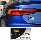 Buick VIP OWNERS Metal Car Stickers Rear Emblem Badge