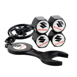 4pcs/set Suzuki Logo Car Air Valve Stem Cap Auto Tyre Valve Covers with Wrench