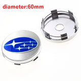 4pcs/set 60mm Subaru STI Car Wheel Center Hub Caps Hub Covers