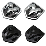 Car Front Tailgate Emblem for Dodge Ram 1500 2500 3500 HeavyDuty BigHorn 2010-2018 Skull ABS Sticker