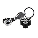 4pcs/set Citroen Logo Carbon Fiber Car Air Valve Stem Caps Auto Tyre Valve Covers with Wrench
