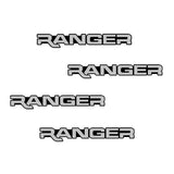 4pcs Ford Fiesta Ranger Transit Metal Car Stereo Sticker Auto Audio Emblem Decal