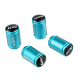 4pcs/set Jeep Logo Matte Car Air Valve Stem Caps Auto Tyre Valve Covers