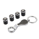 4pcs/set MG Logo Carbon Fiber Car Air Valve Stem Caps Auto Tyre Valve Covers with Wrench