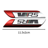 2pcs Skoda VRS Logo Metal Car Side Sticker Emblem Badge Decal Auto Body Decoration
