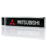 2pcs/set Mitsubishi Ralliart Logo Metal Car Side Sticker Auto Emblem Badge