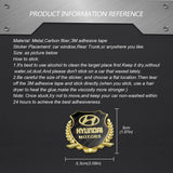 Hyundai Metal Carbon Fiber Car Rear Sticker Shield Trunk Emblem Badge Decal