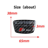 Audi Sline Carbon Fiber Car Door B Pillar Sticker Decals