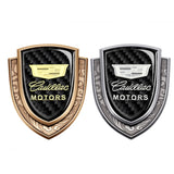 Cadillac Metal Carbon Fiber Shield Car Rear Sticker Auto Window Emblem Badge Decal