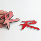 3D Metal Car Styling R Logo Emblem Sticker for CRV Jade Fit Odyssey Civic Mugen Vezel Accord CRV Amaze Auto Accessories