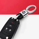 Buick Logo PU Leather Braided Rope Car Keychain