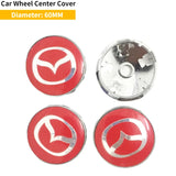 4pcs/set 52/56/60mm Mazda Car Wheel Center Hub Caps Hub Covers