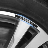4pcs/set 9cm Nissan Aluminum Alloy Car Wheel Rim Tyre Sticker