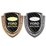 Ford Metal Carbon Fiber Shield Car Rear Sticker Auto Window Emblem Badge Decal