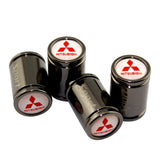 4pcs Mitsubishi Ralliart Logo Car Tire Valve Caps