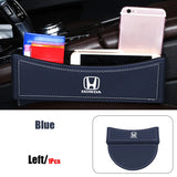 Leather Car Seat Gap Storage Box Organizer Case for Logo Odyssey City 10th Accord Jazz Pilot Civic Crosstour Accessories