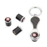 4pcs/set SEAT Logo Carbon Fiber Car Air Valve Stem Caps Auto Tyre Valve Covers with Wrench